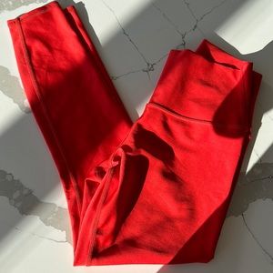 High waisted Alo red leggings